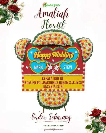 Papan Bunga Pernikahan Karangharja